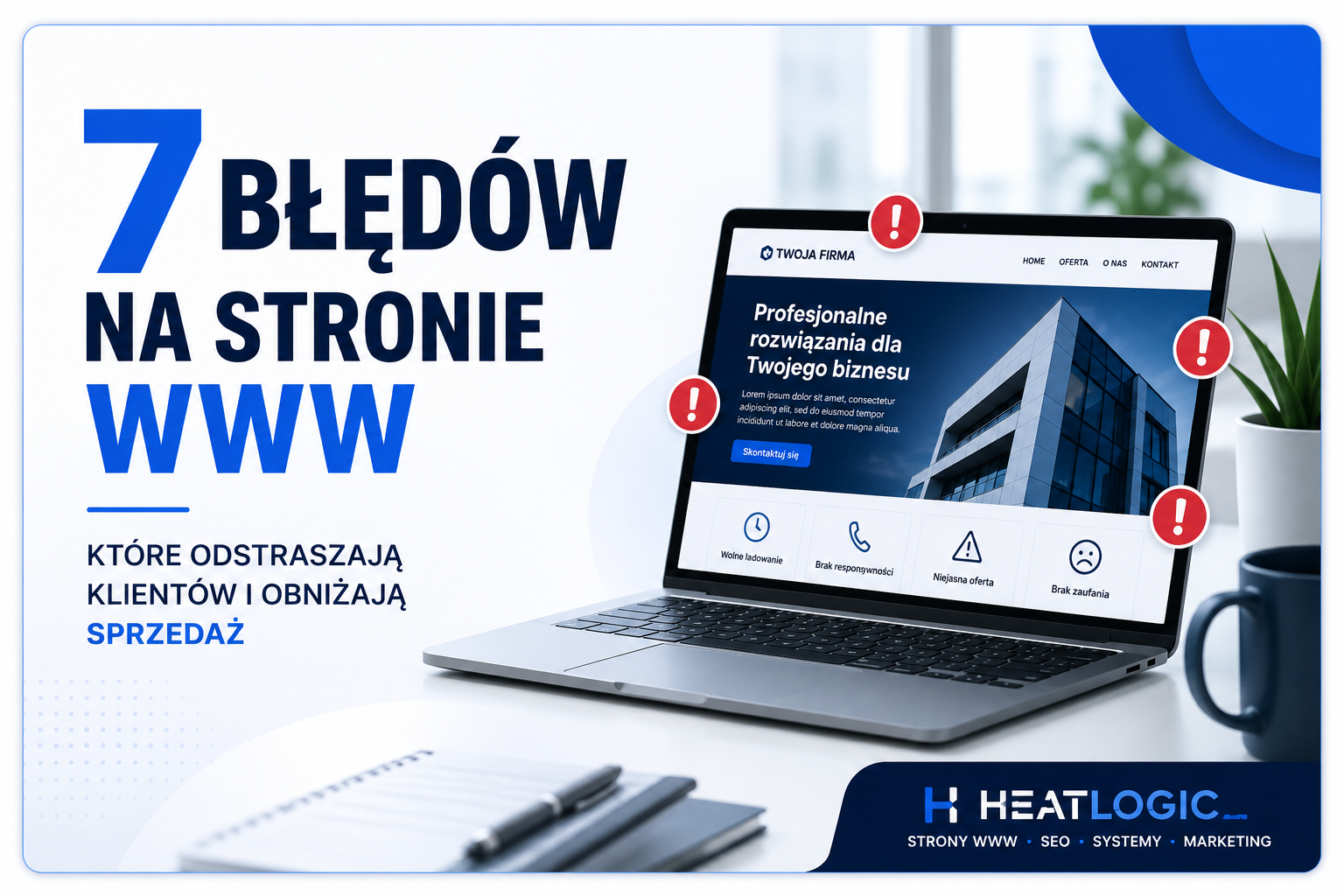 7 najczęstszych błędów na stronie internetowej, które odstraszają klientów